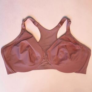 Glamorise 42 DD Racer Back Front Close Wonderwire Bra Unlined Rose PINK